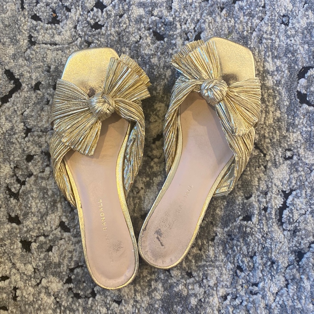 Loeffer Randall gold Daphne sandals 8.5. No box